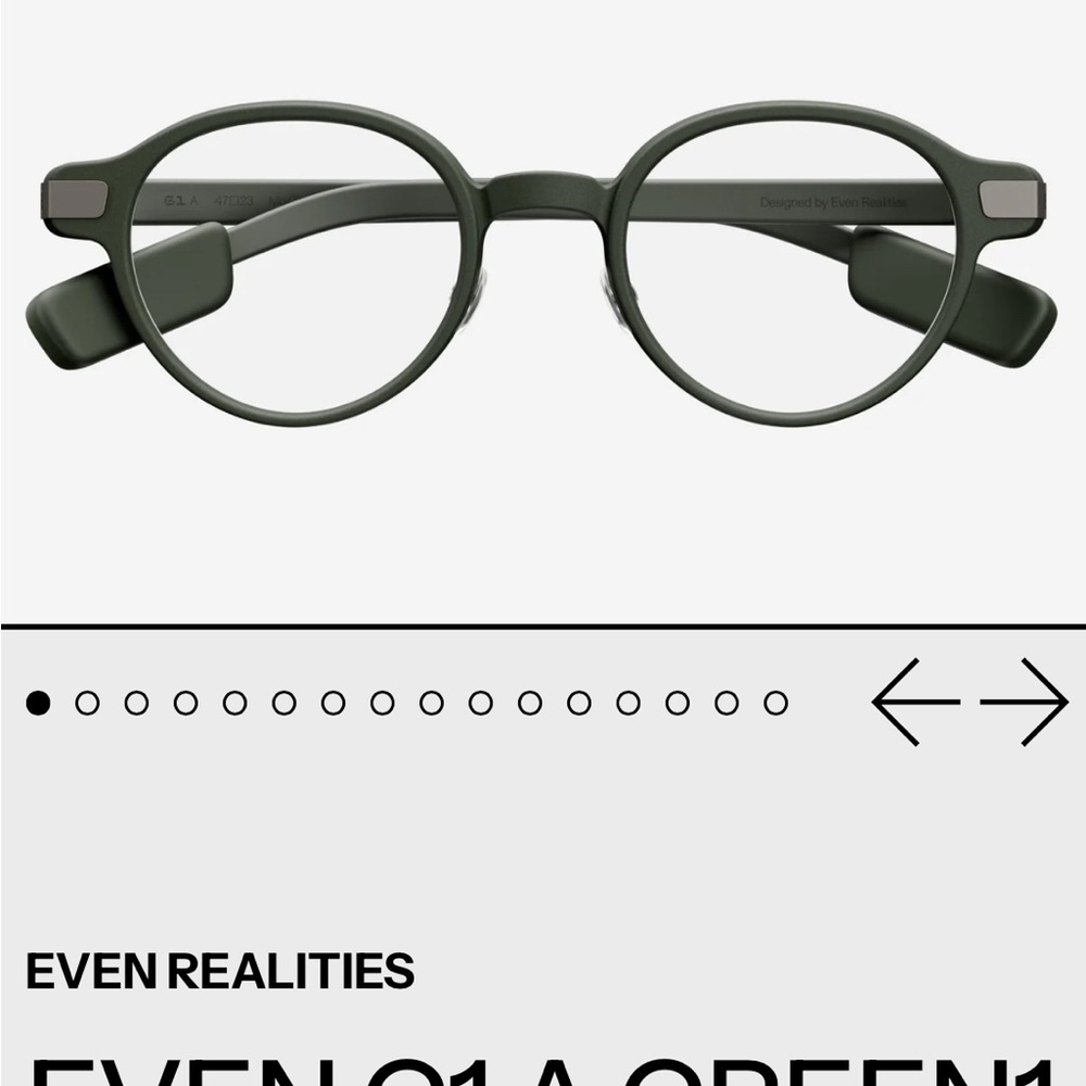 EVEN G1A Smart Glasses - Black - Picture 3 of 9